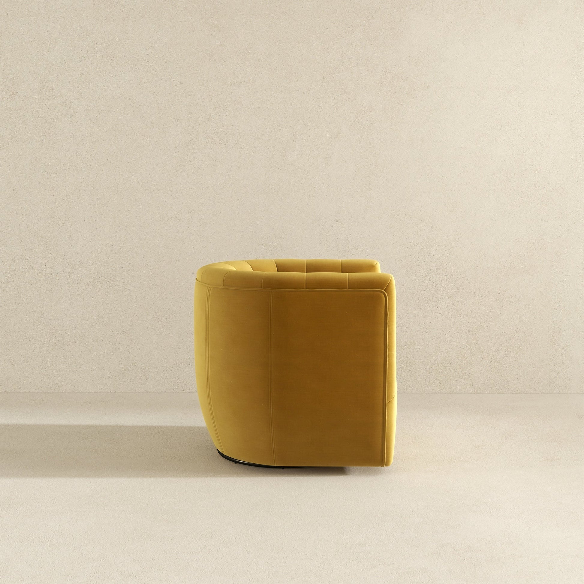 Delaney Mid-Century Modern Gold Velvet Swivel Accent Chair