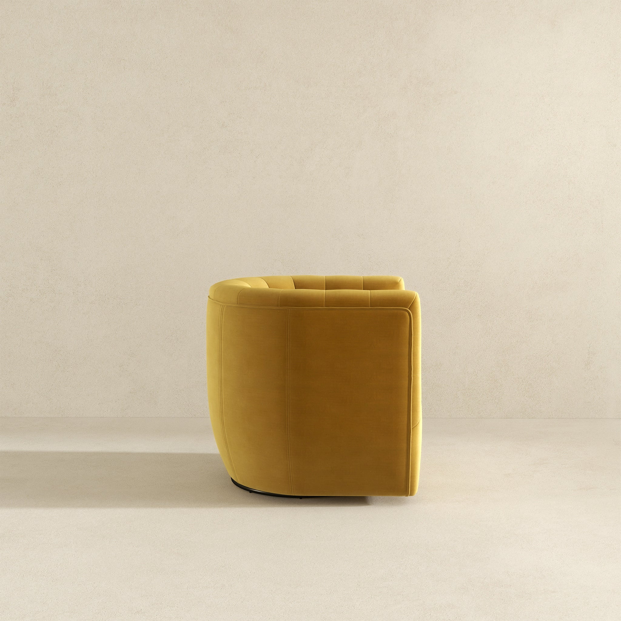 Delaney Mid-Century Modern Gold Velvet Swivel Accent Chair
