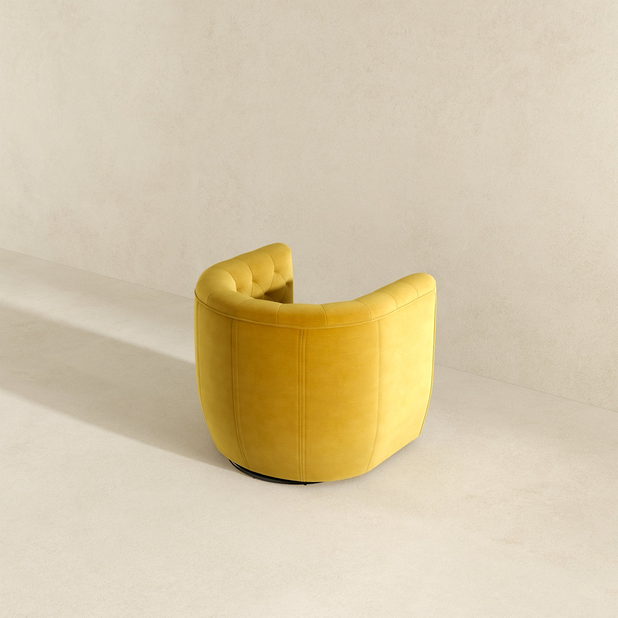 Delaney Mid-Century Modern Gold Velvet Swivel Accent Chair