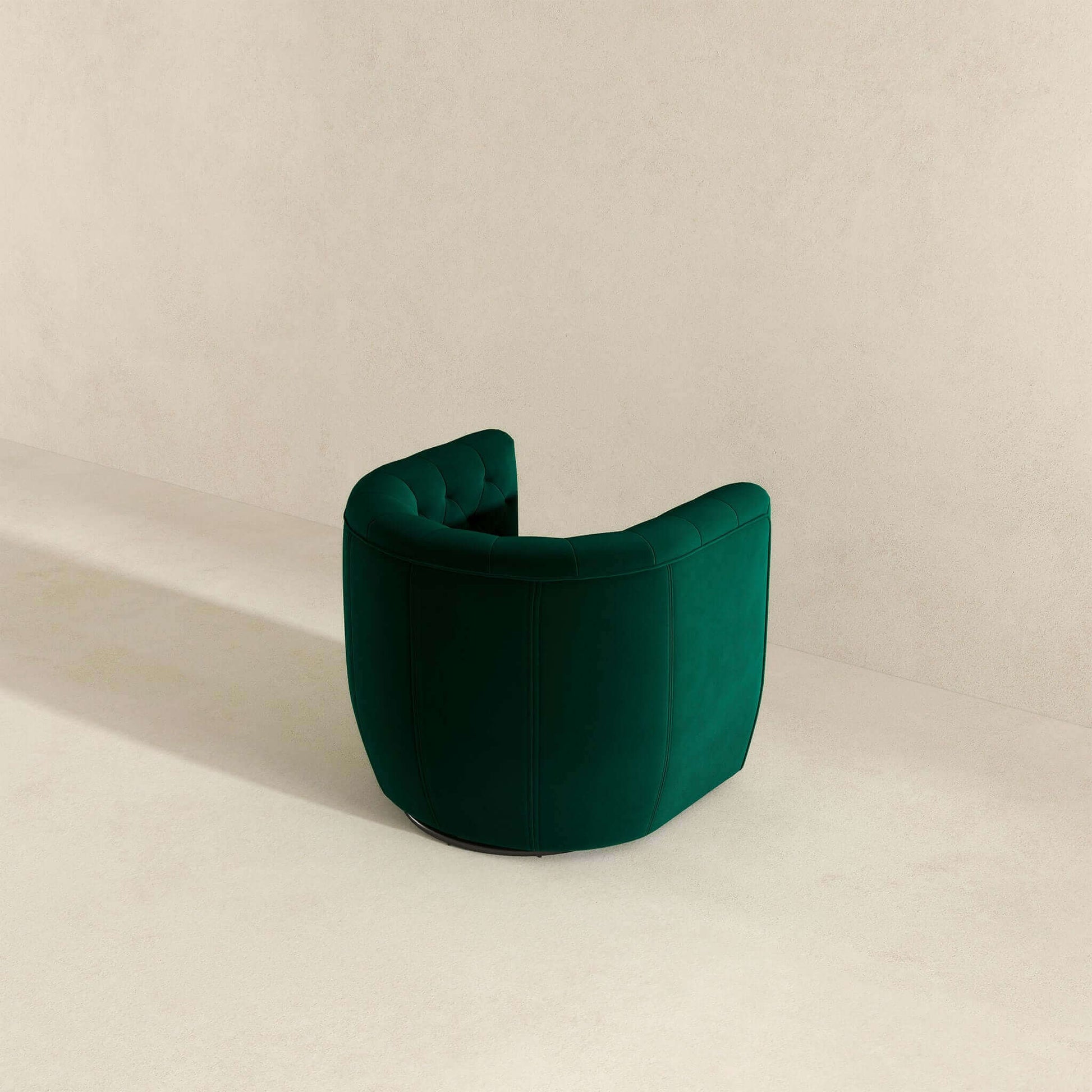 Delaney Mid-Century Modern Green Velvet Swivel Accent Chair