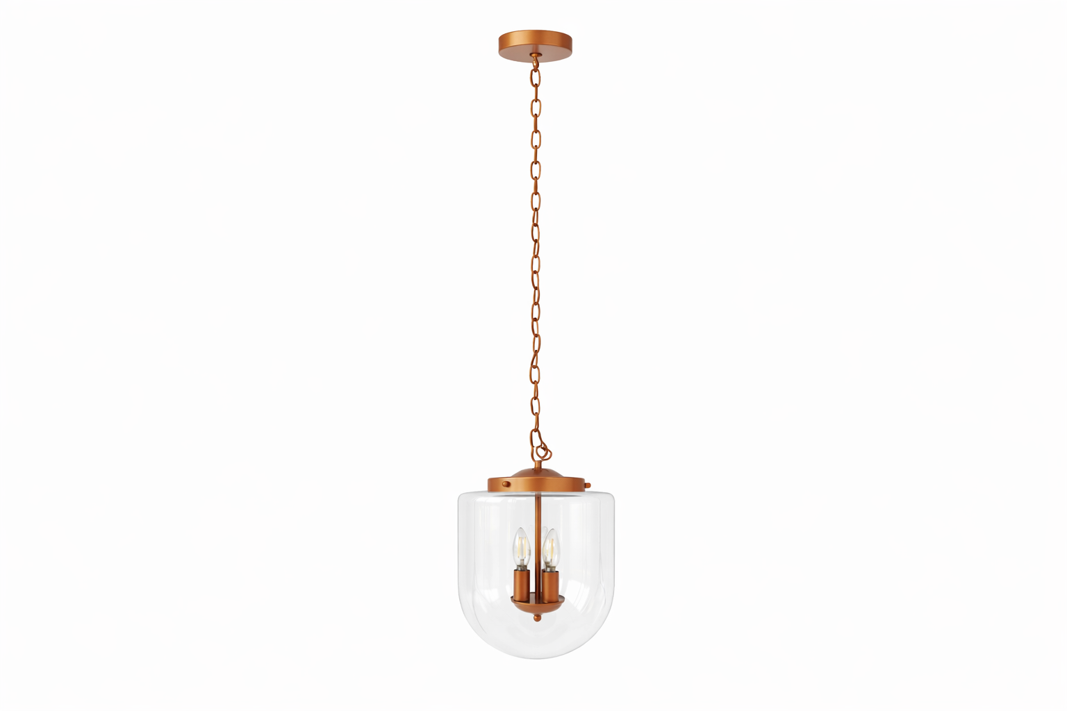 Delphi Pendant Lamp - Coarse Gold and Clear Glass