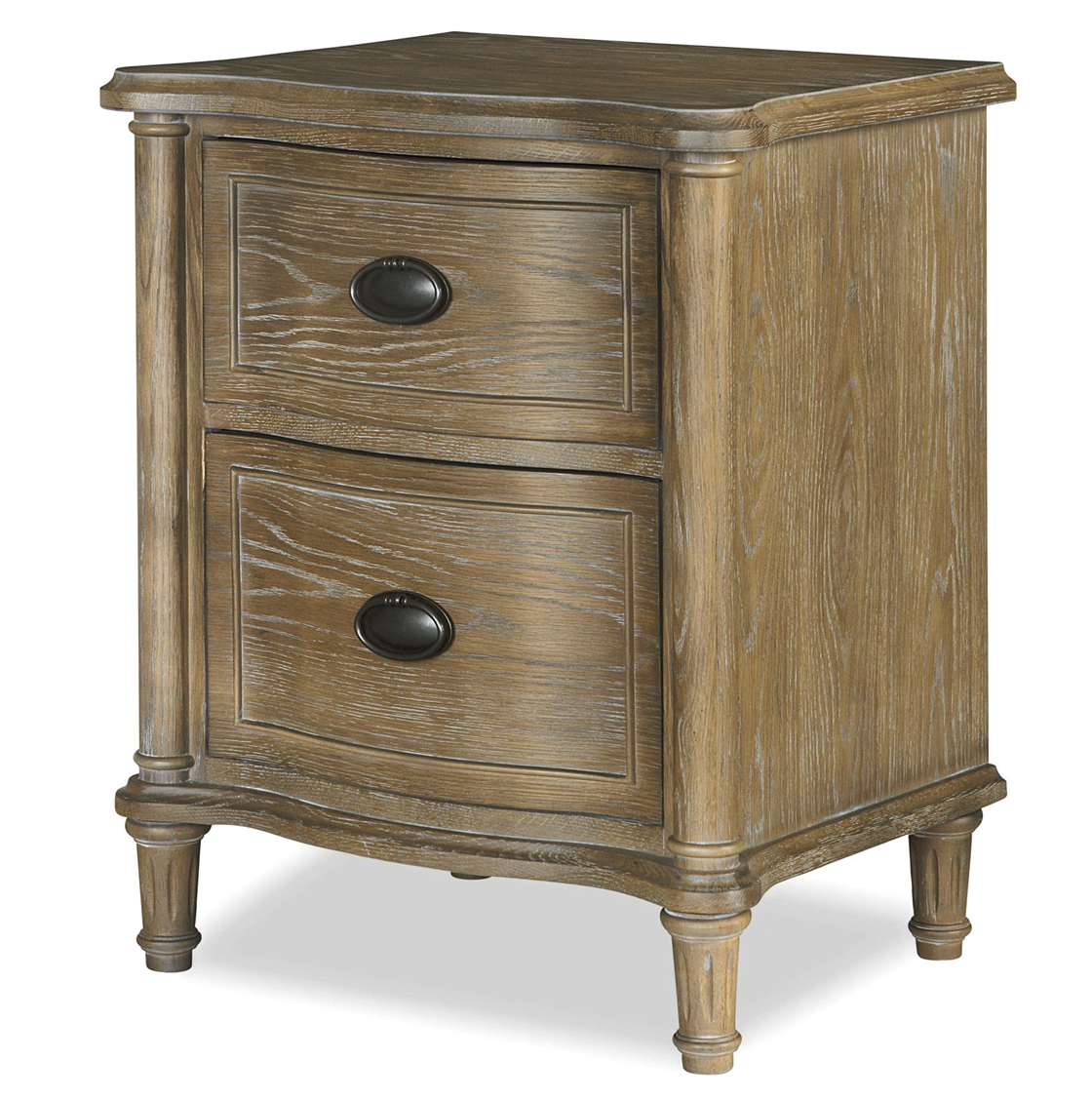 Devon French Oak 2 Drawer Nightstand