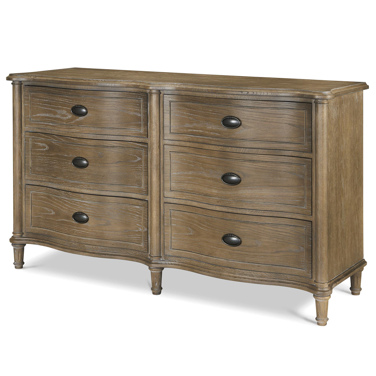 Devon French Oak 6 Drawer Dresser