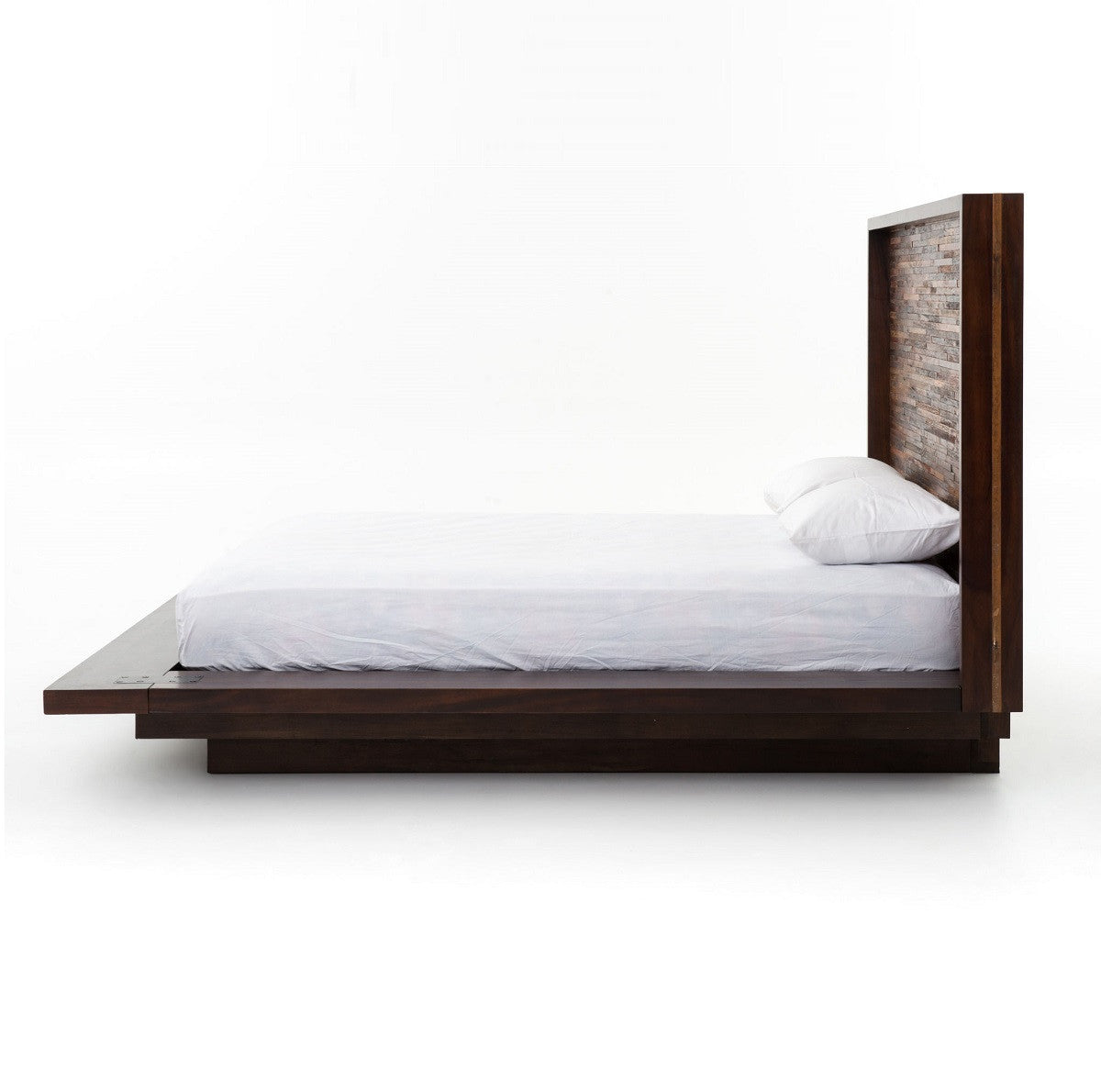 Devon Reclaimed Wood Queen Platform Bed Frame