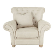 Dorothy Ivory Tufted-Back Chair