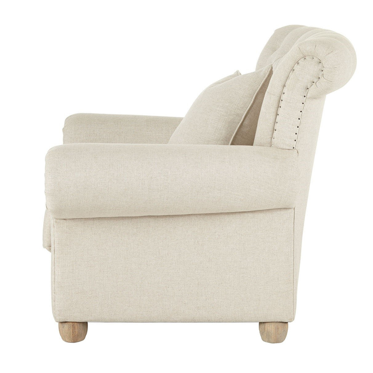 Dorothy Ivory Tufted-Back Chair