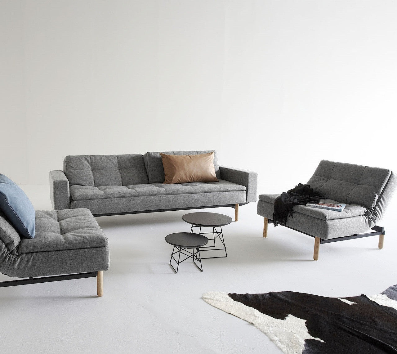 Dublexo Sleeper Sofa Bed With Arms in Modern Living Room Design