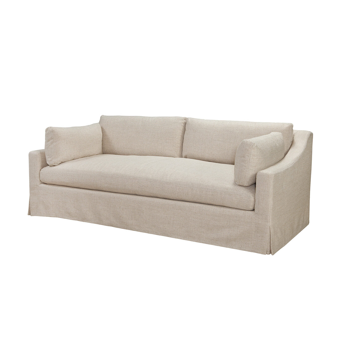 Dunne 84″ Slipcovered Studio Sofa in Focus Rice Ash (Performance Fabric)