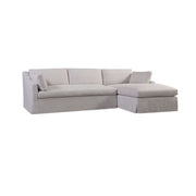 Dunne Slipcovered Sectional LAF Loveseat / RAF Chaise in Floris Linen (Performance Fabric)
