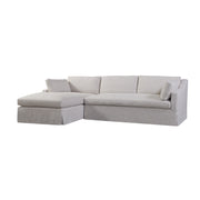Dunne Slipcovered Sectional LAF Chaise / RAF Loveseat in Floris Linen (Performance Fabric)
