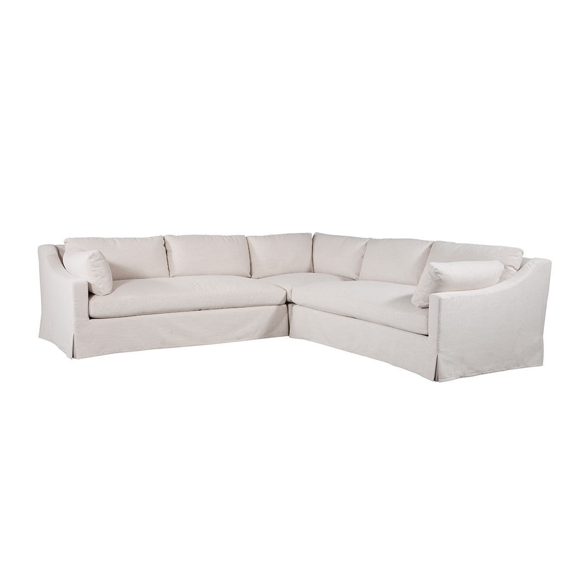 Dunne Slipcovered Sectional in Nomad Eggshell (Performance Fabric)