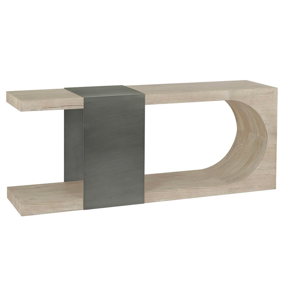 Danica 72" Reclaimed Wood and Iron Console Table - White