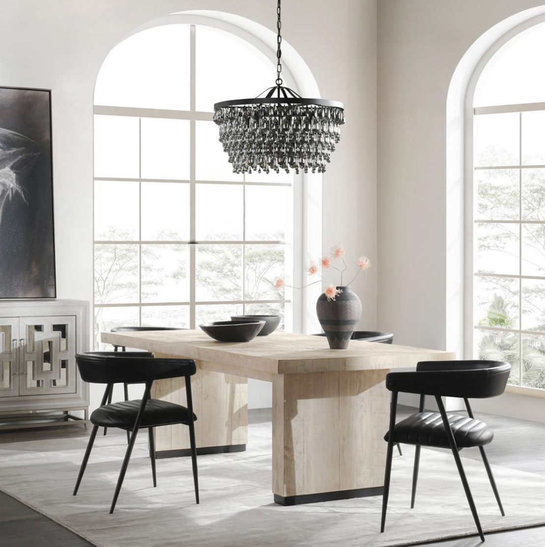 Lynx Reclaimed Wood Dining Table 94" in Antique White