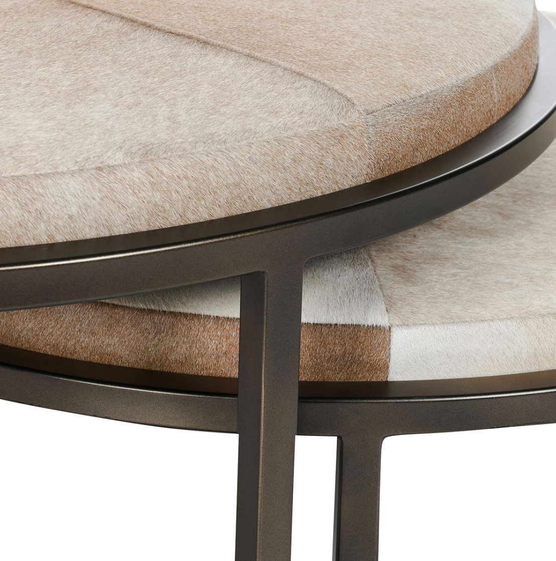 Hayward Blonde Hide Set of 2 Nesting Coffee Tables