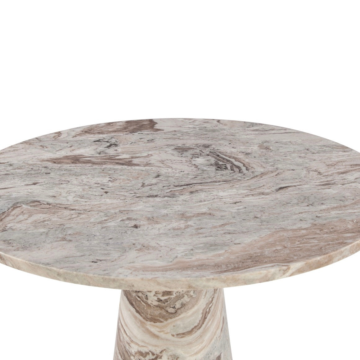Nile 48" Round Dining Table in Brown Toronto Marble