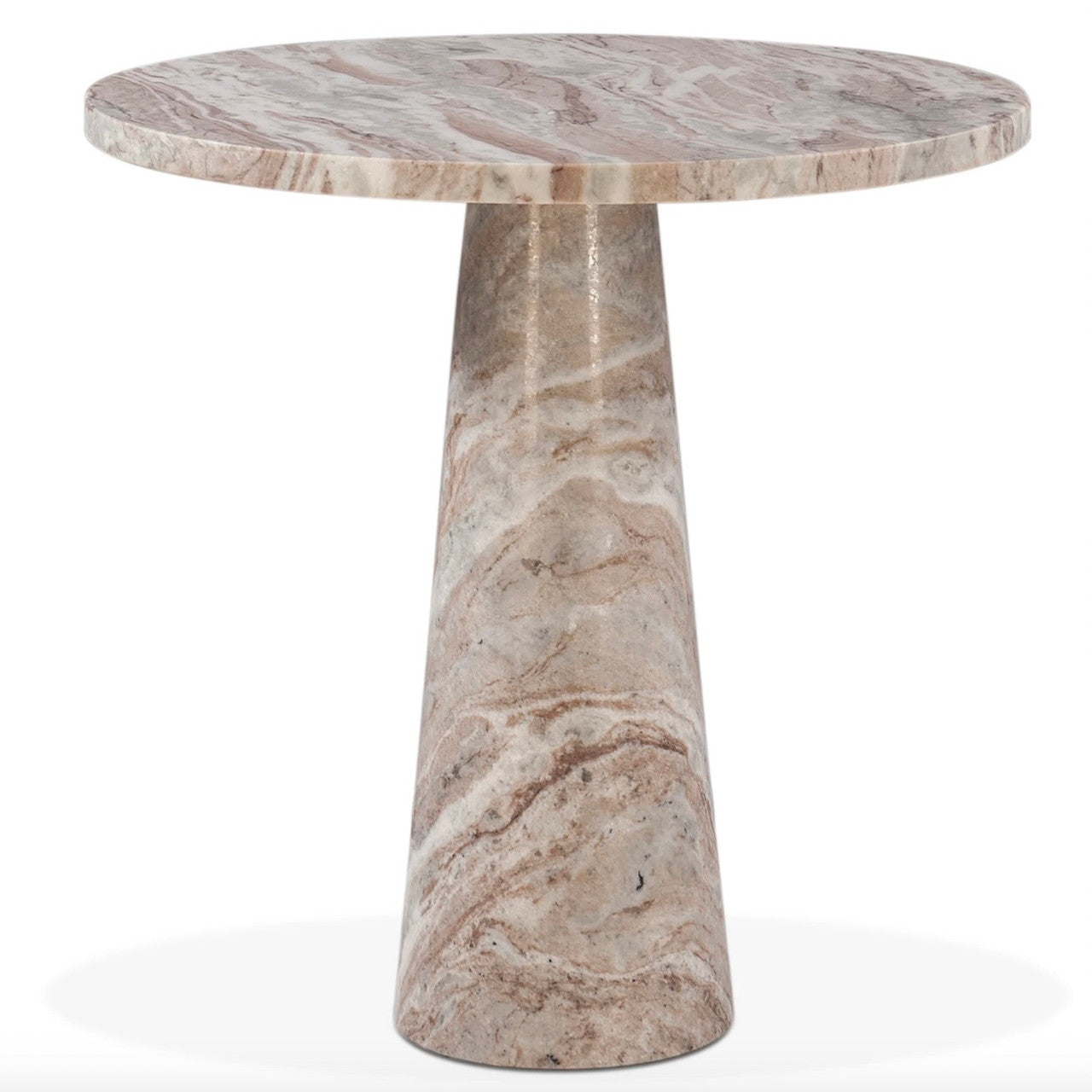 Nile 30" Round Dining Table in Brown Toronto Marble