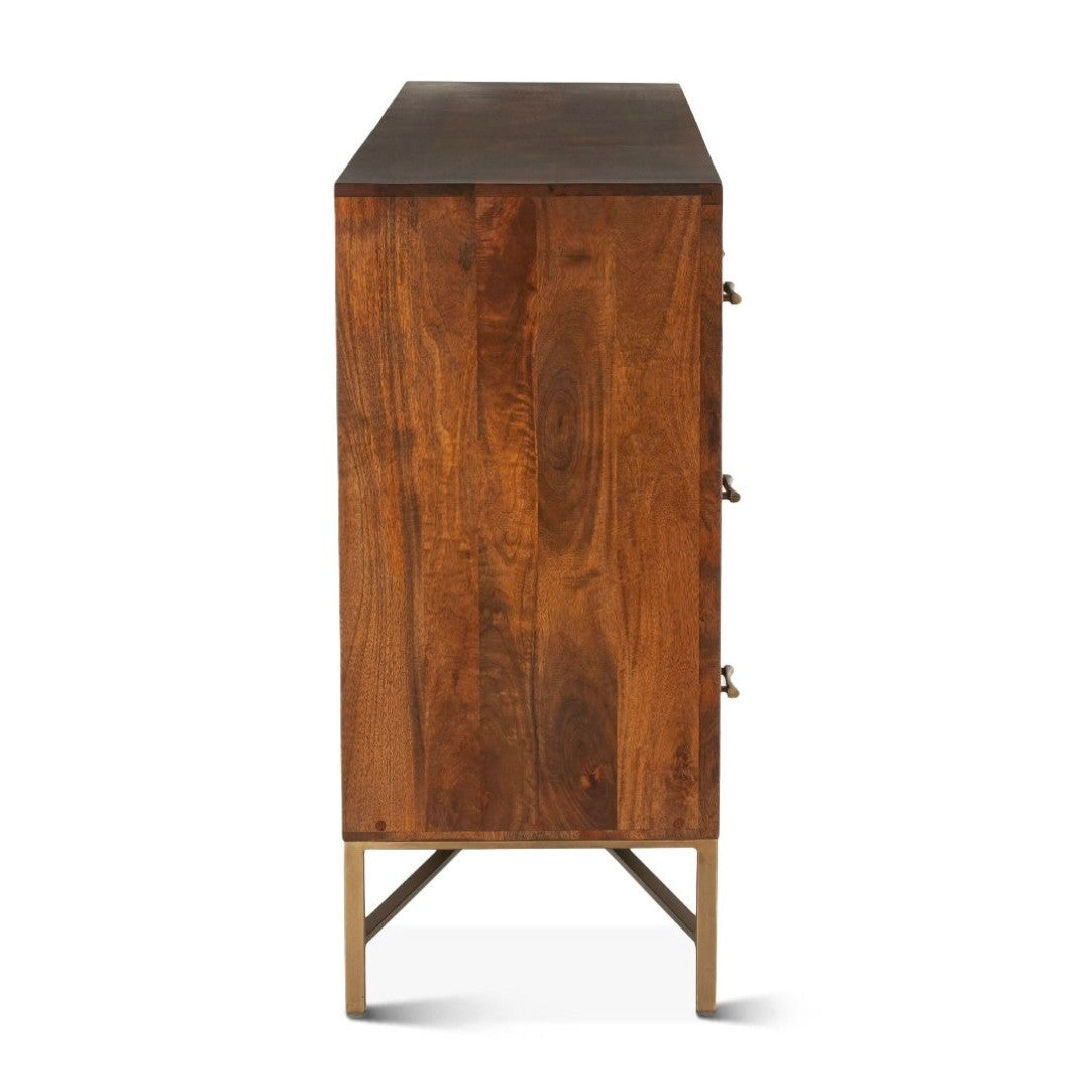 Zoey Contemporary Solid Wood 6-Drawer Dresser