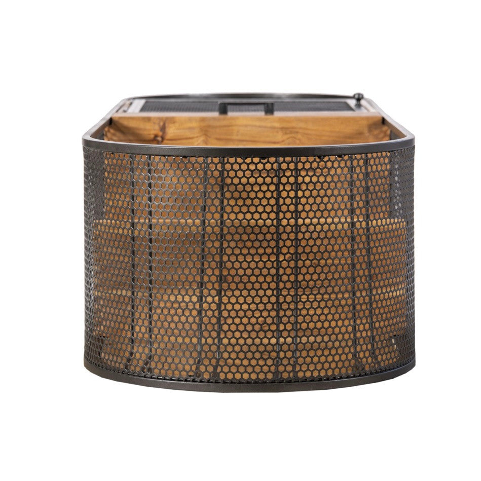 Roswell Iron and Mango Wood Industrial Bar Cabinet