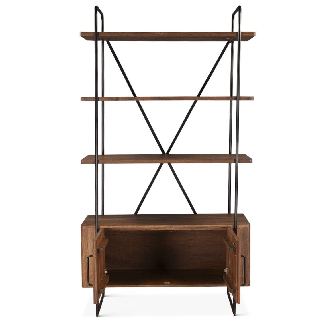 Valor 46" Bookshelf in Pecan Brown