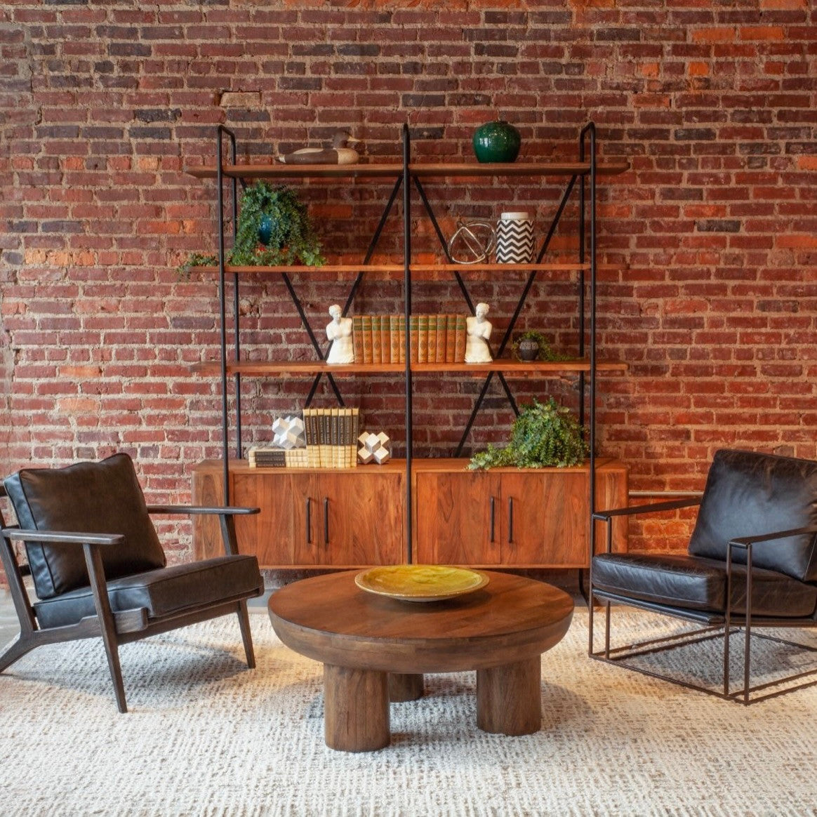 Valor 75" Bookshelf in Pecan Brown