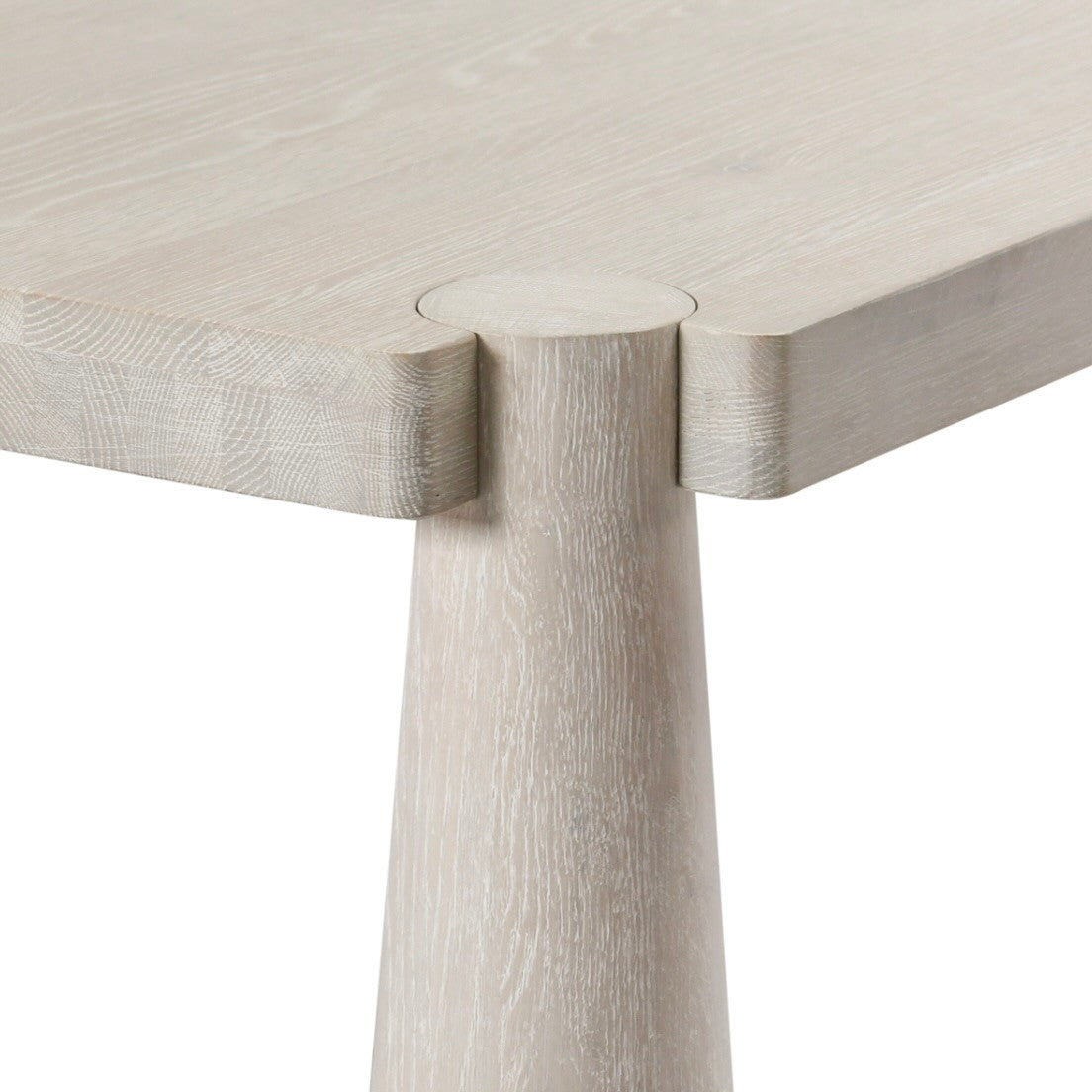 Austin Oak Wood Dining Table 102" in Milk White