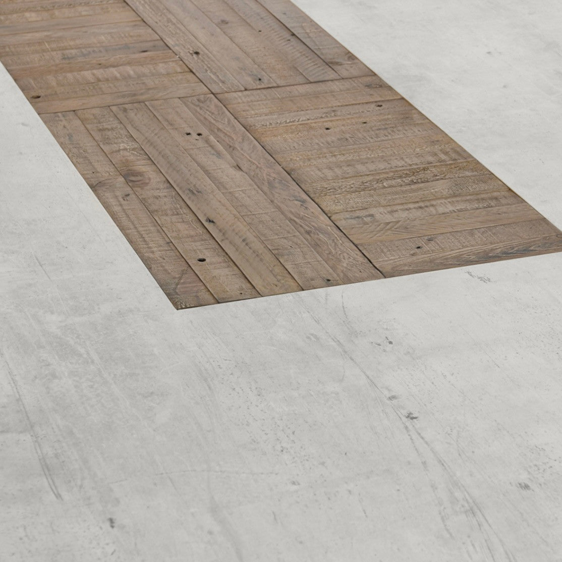 Grange Reclaimed Wood and Concrete Dining Table 94"