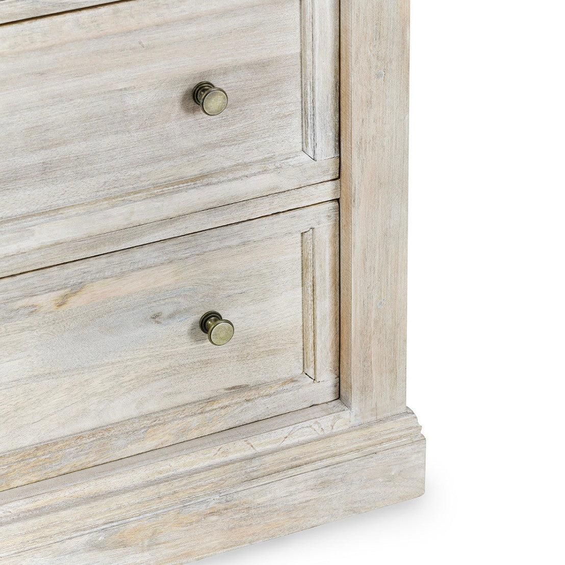 Adelaide 6-Drawer Mango Wood Chest Natural White Wash