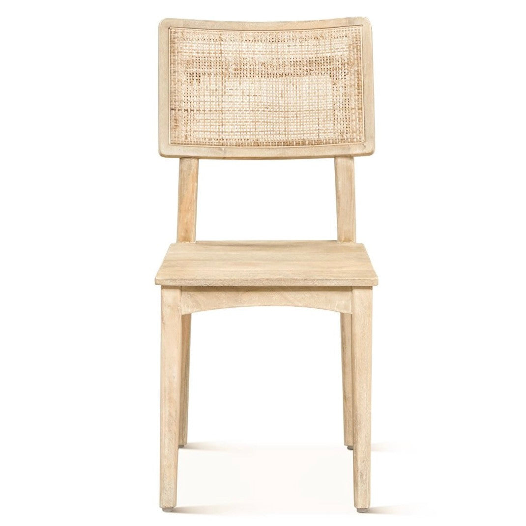 Casablanca 18" Dining Chair in Natural White