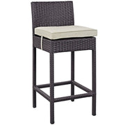 Convene Outdoor Fabric Bar Stool - Espresso Beige