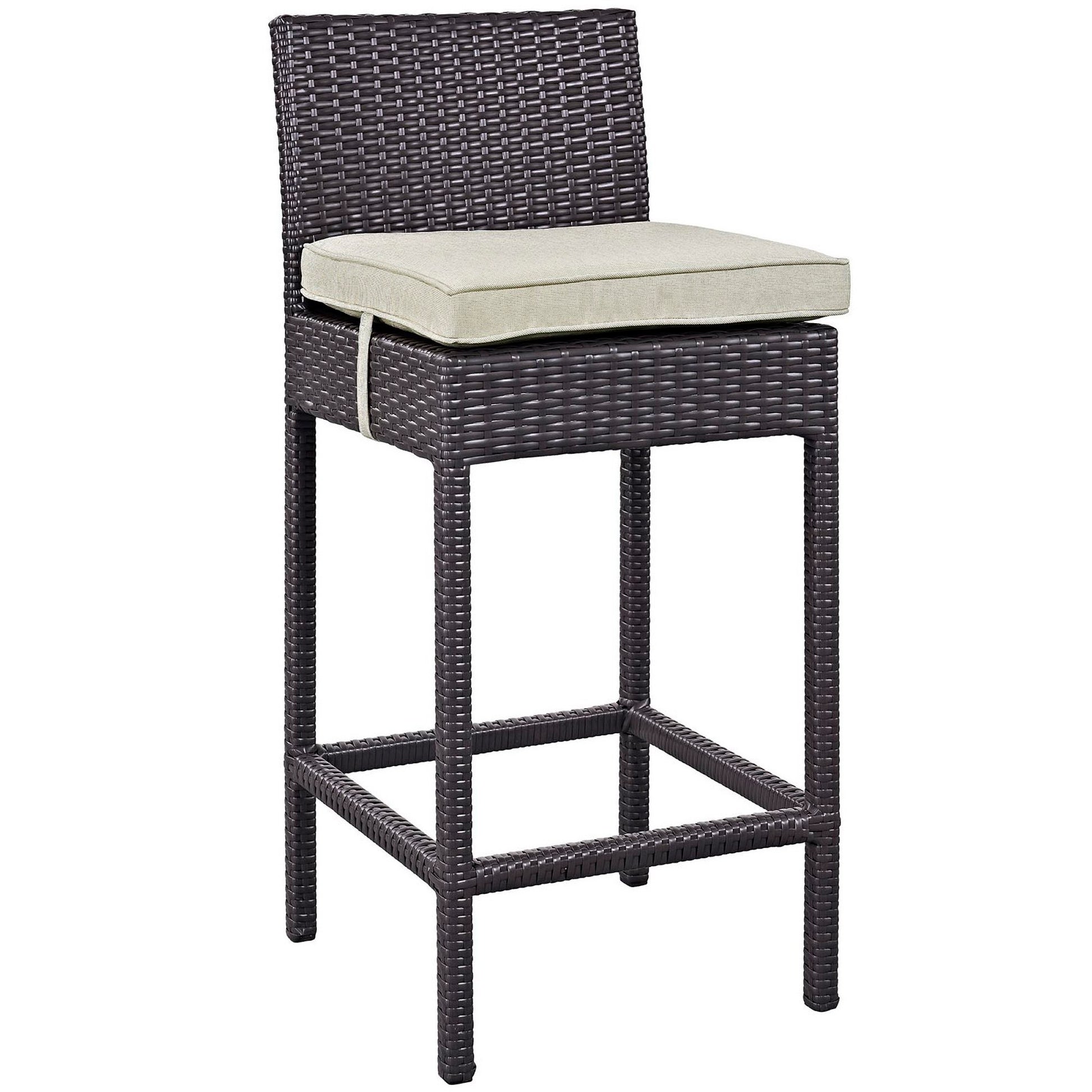 Convene Outdoor Fabric Bar Stool - Espresso Charcoal