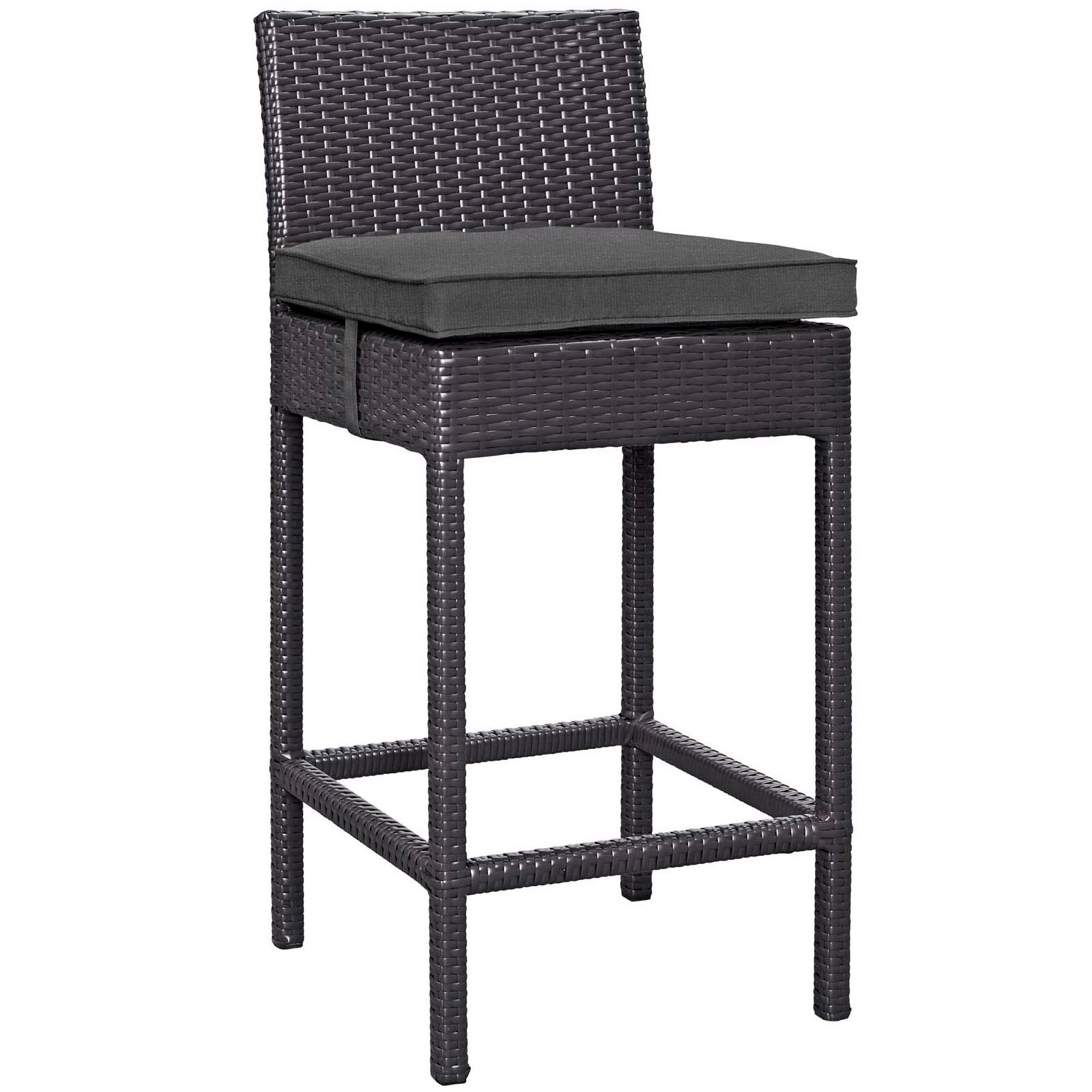 Convene Outdoor Fabric Bar Stool - Espresso Green
