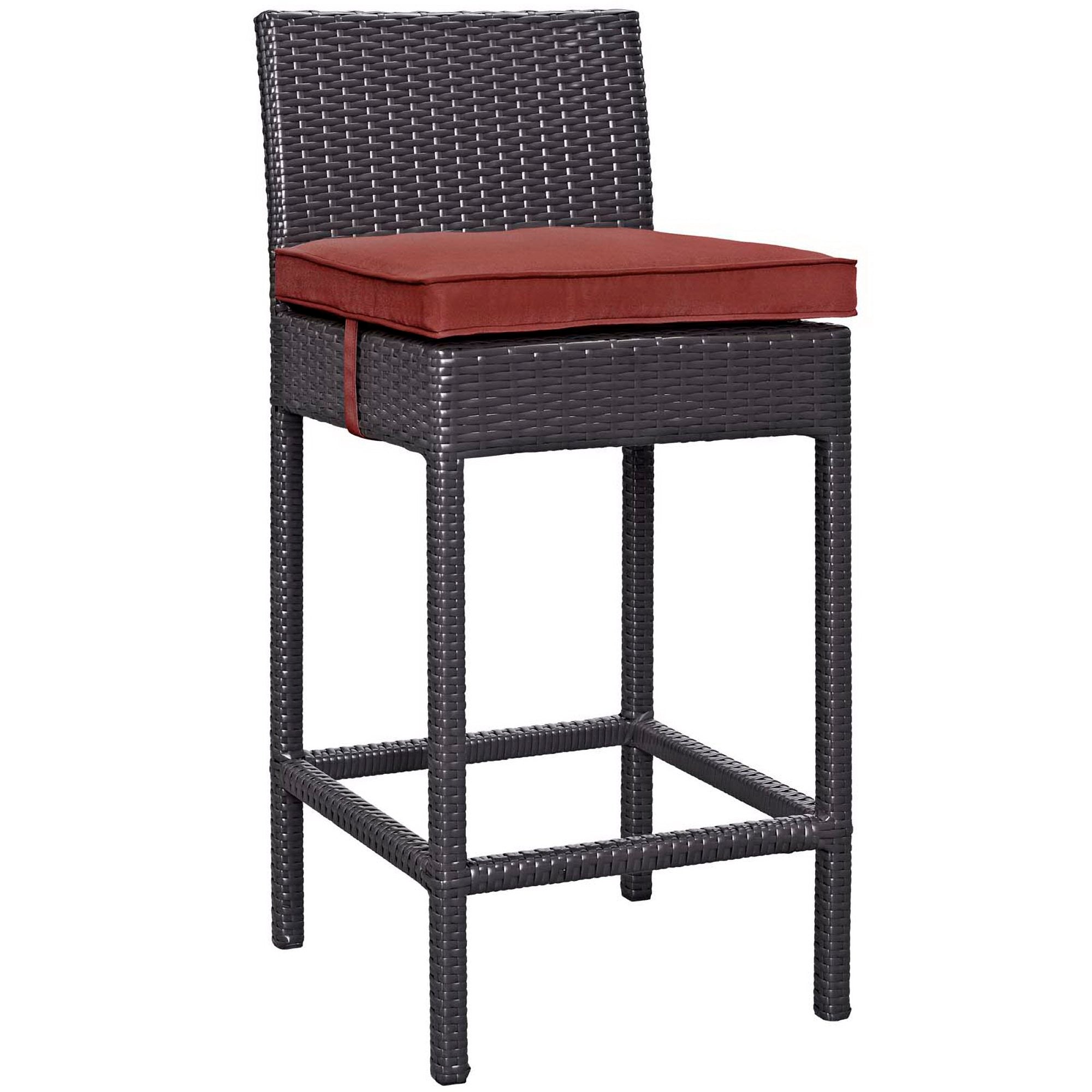 Convene Outdoor Fabric Bar Stool - Espresso Navy