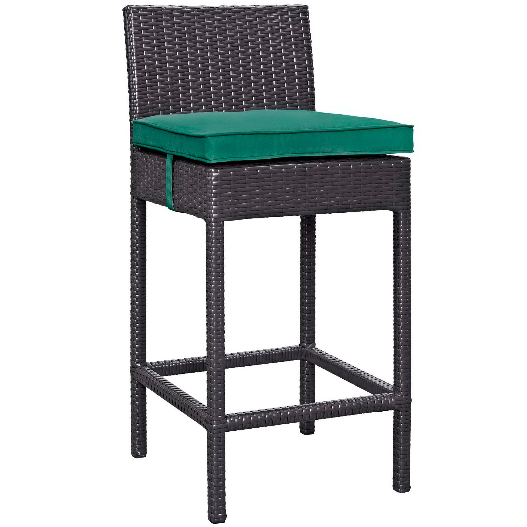 Convene Outdoor Fabric Bar Stool - Espresso Red