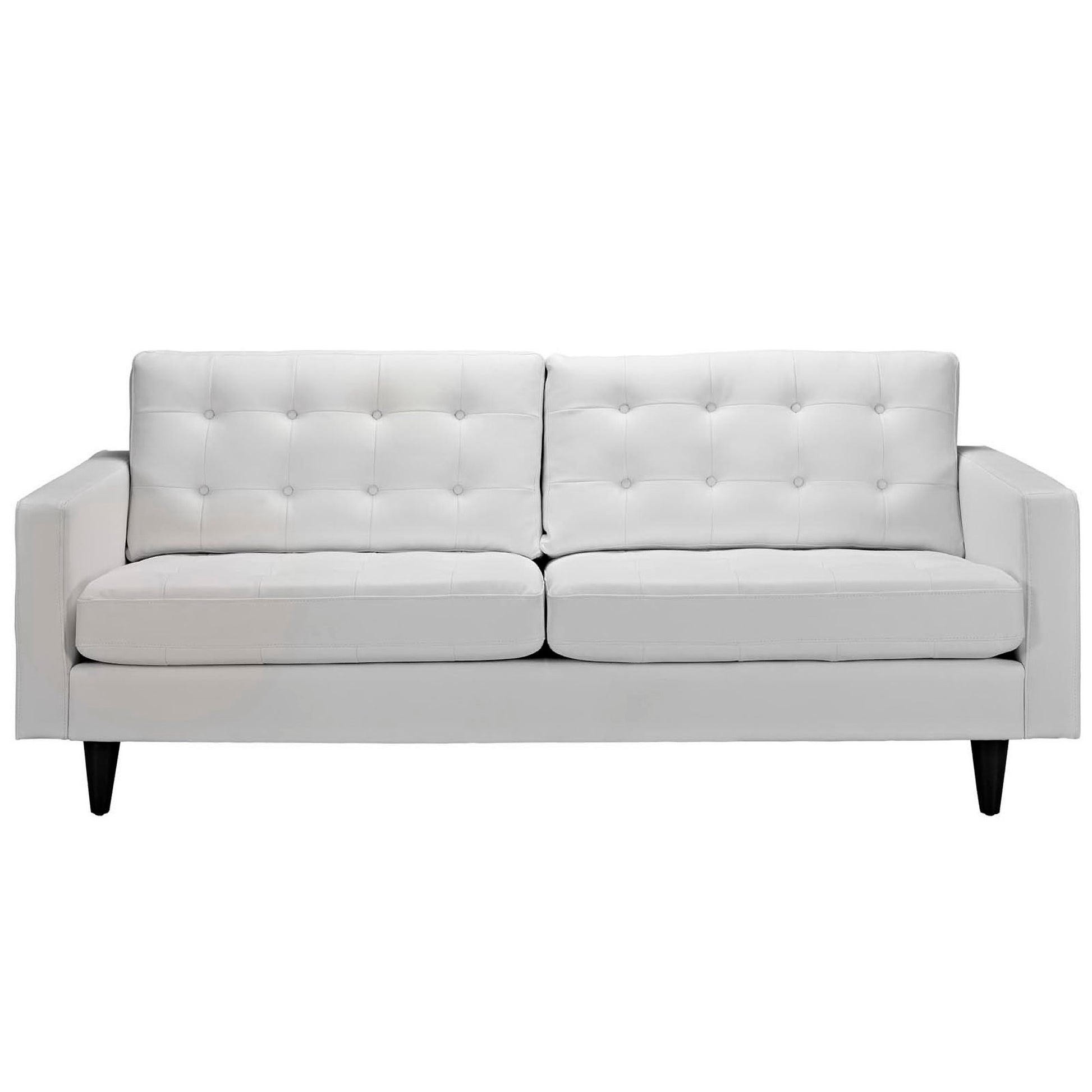 Empress Bonded Leather Sofa - White