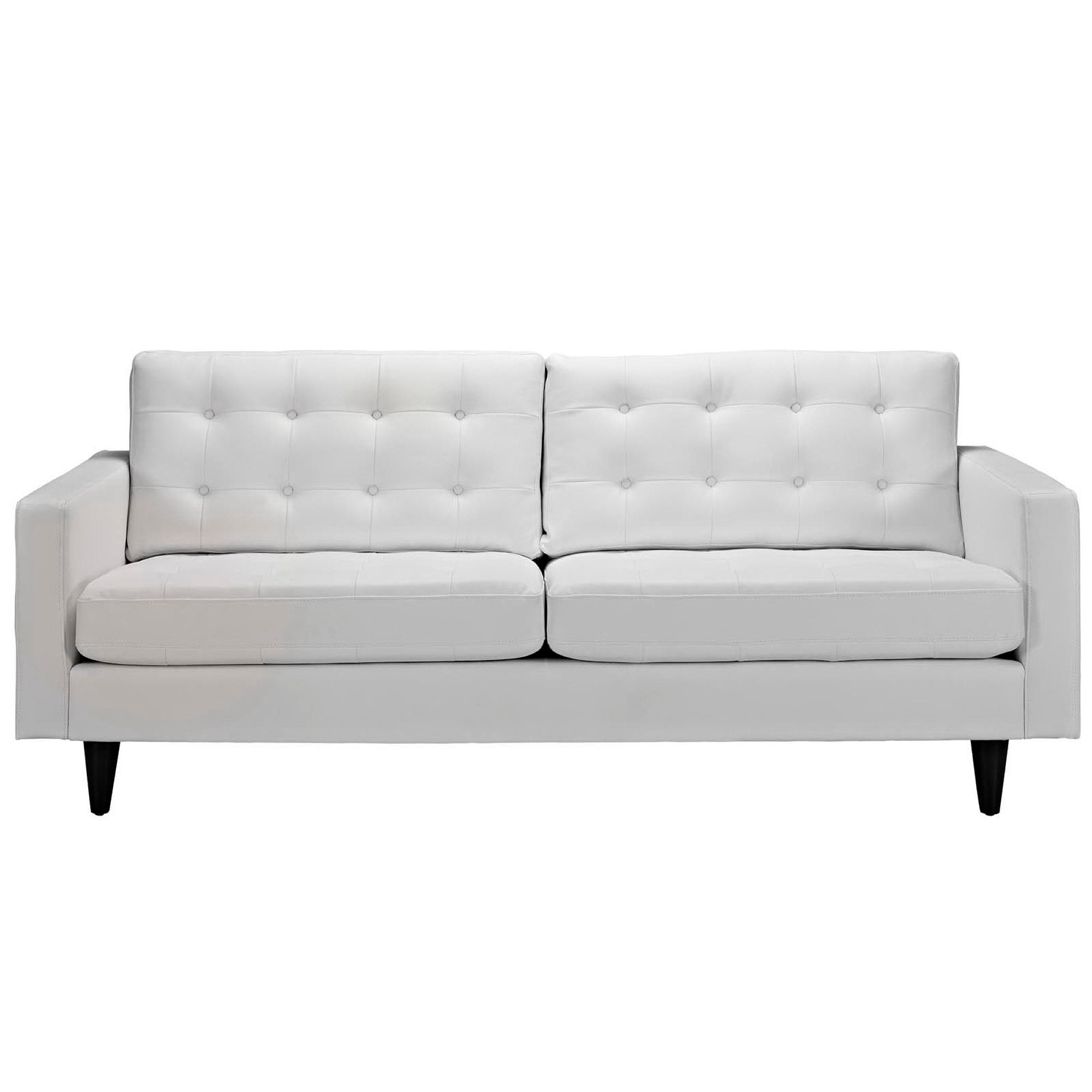 Empress Bonded Leather Sofa - White