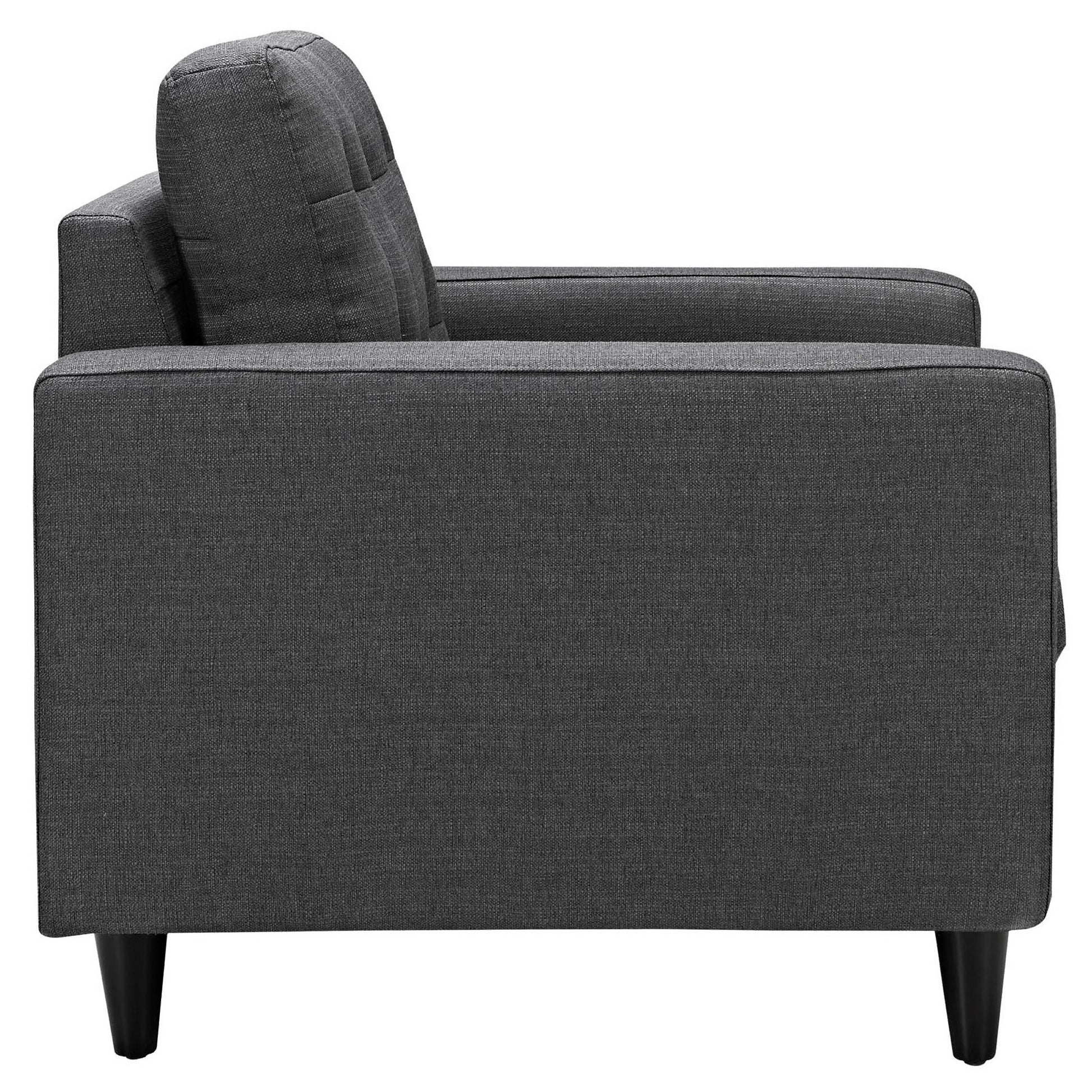 Empress Upholstered Fabric Armchair - Laguna