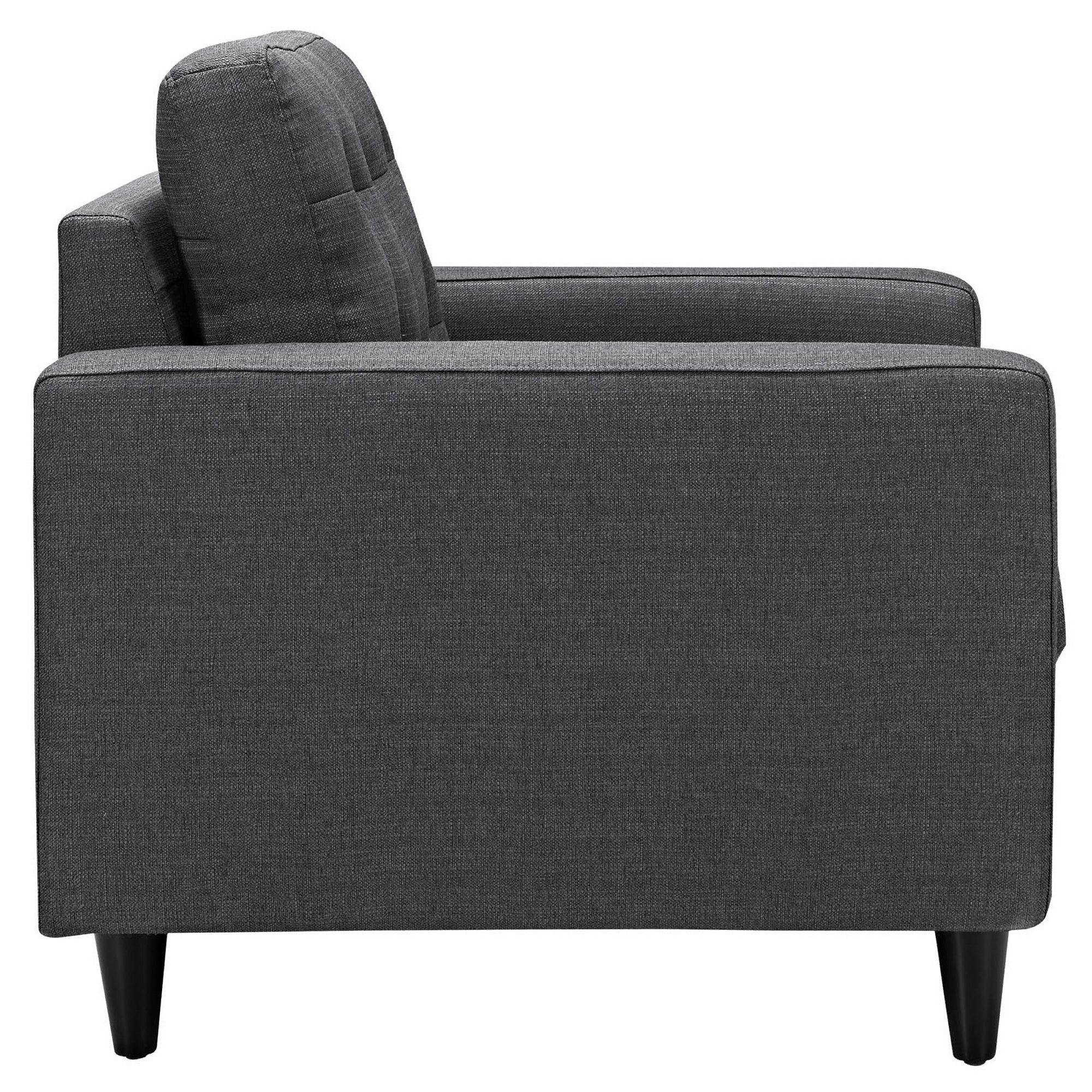 Empress Upholstered Fabric Armchair - Laguna