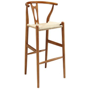 Amish Wood Bar Stool - Walnut