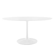 Lippa 60" Oval Wood Dining Table - White