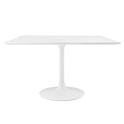 Lippa Square Wood Dining Table - White