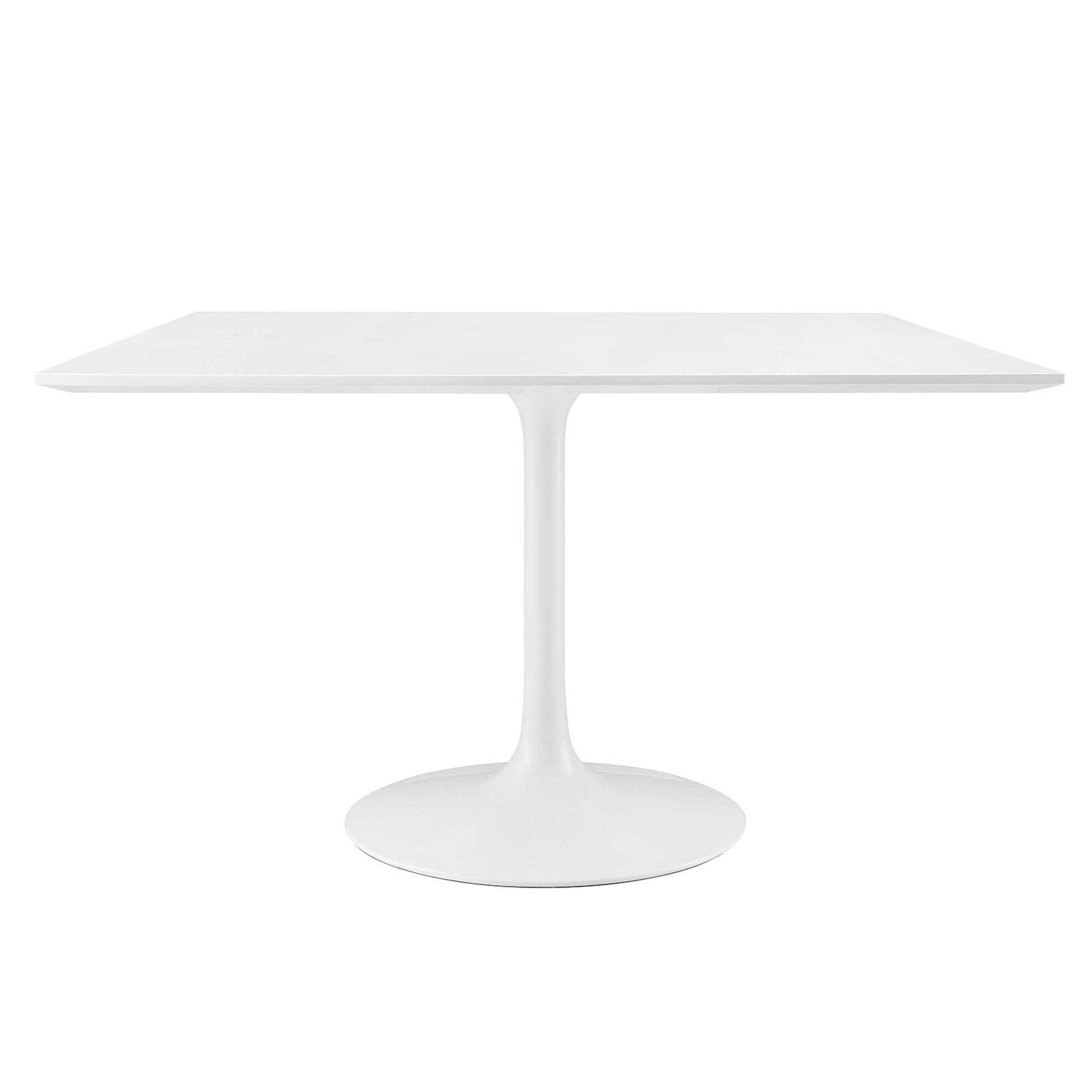Lippa Square Wood Dining Table - White