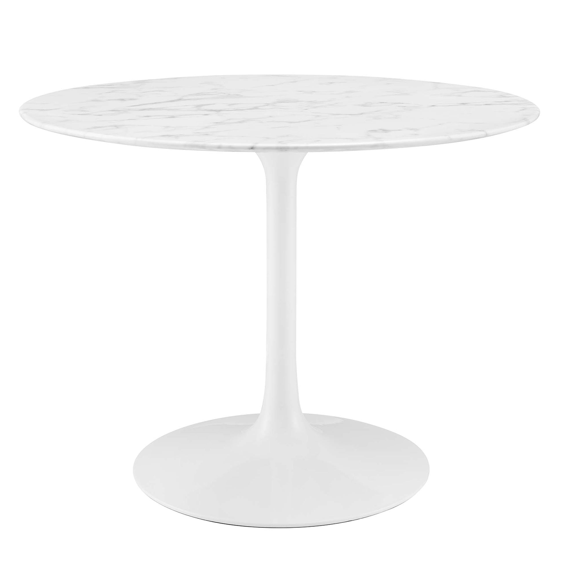 Lippa 40" Round Faux Marble Dining Table - White