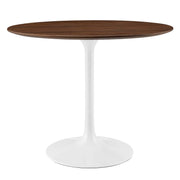 Lippa 36" Round Wood Dining Table - Walnut