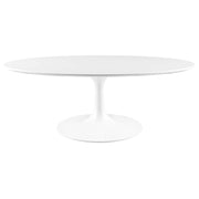 Lippa 42" Oval Wood Coffee Table - White