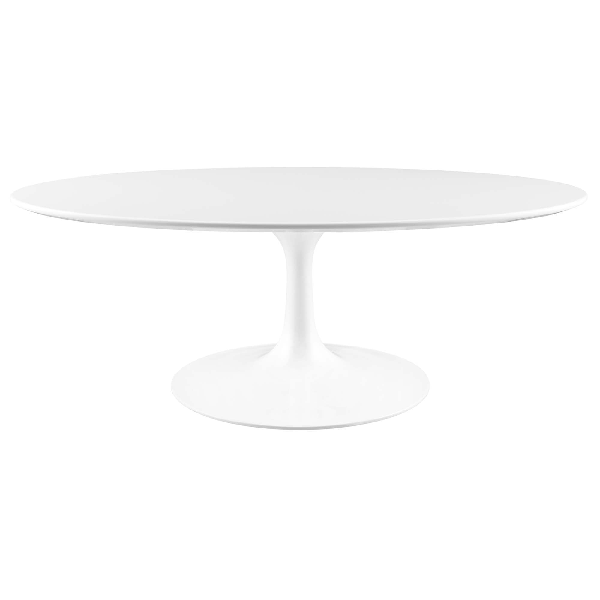 Lippa 42" Oval Wood Coffee Table - White
