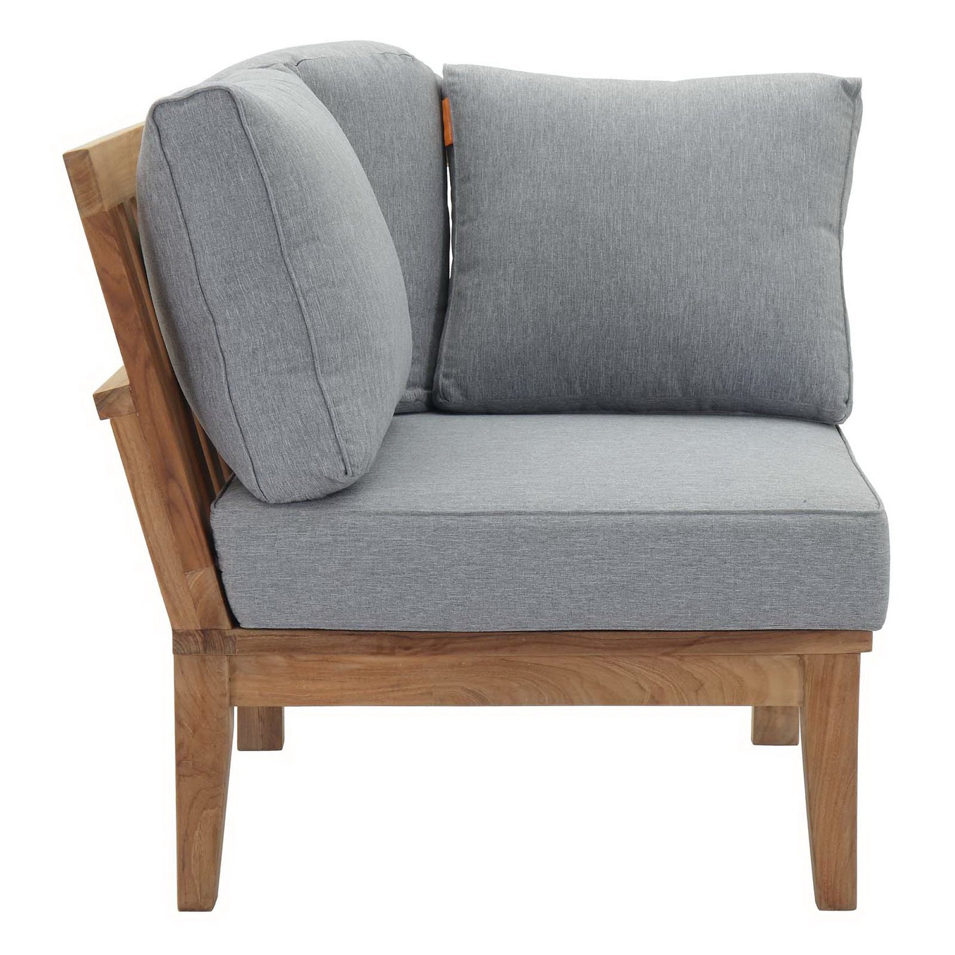 Marina Outdoor Patio Teak Corner Sofa - Natural Navy