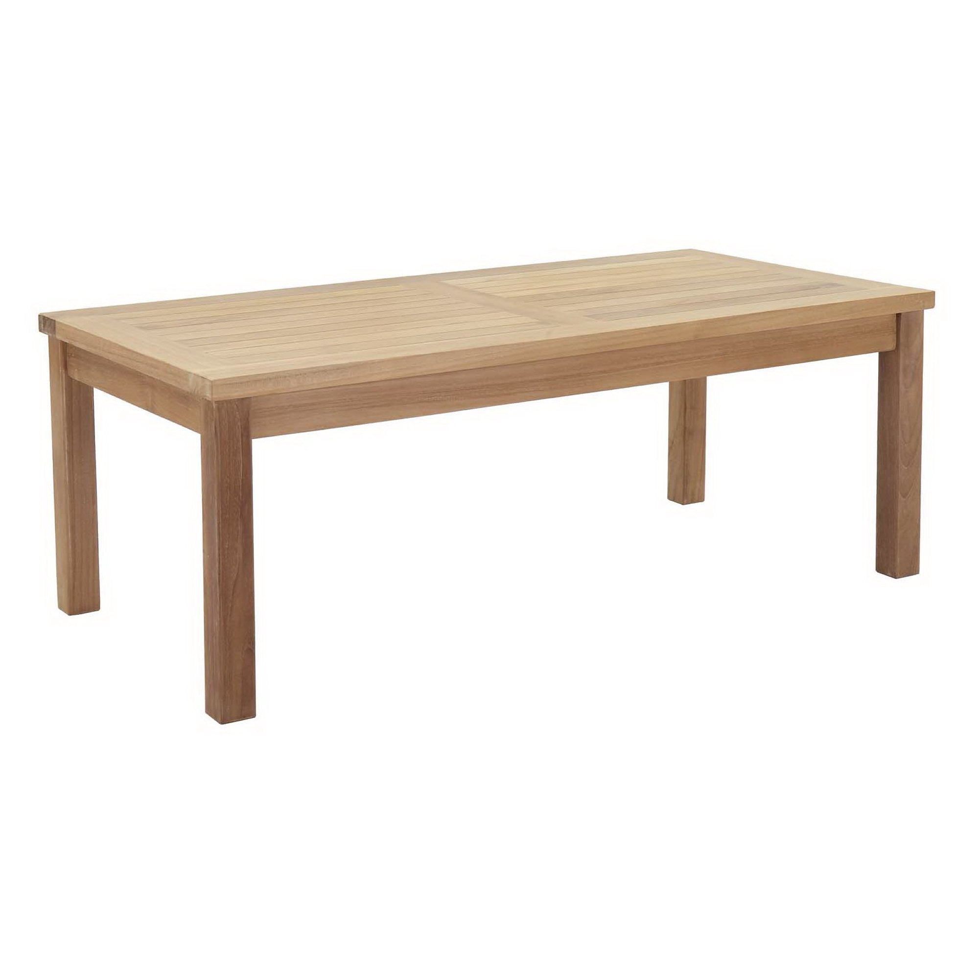 Marina Outdoor Patio Teak Rectangle Coffee Table - Natural