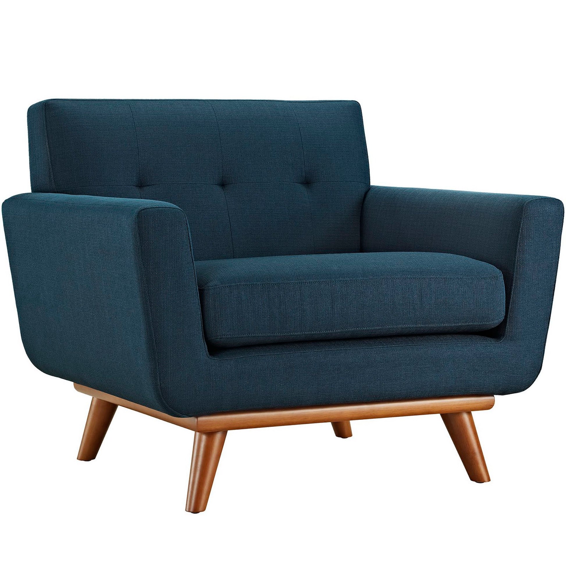 Engage Upholstered Fabric Armchair - Azure