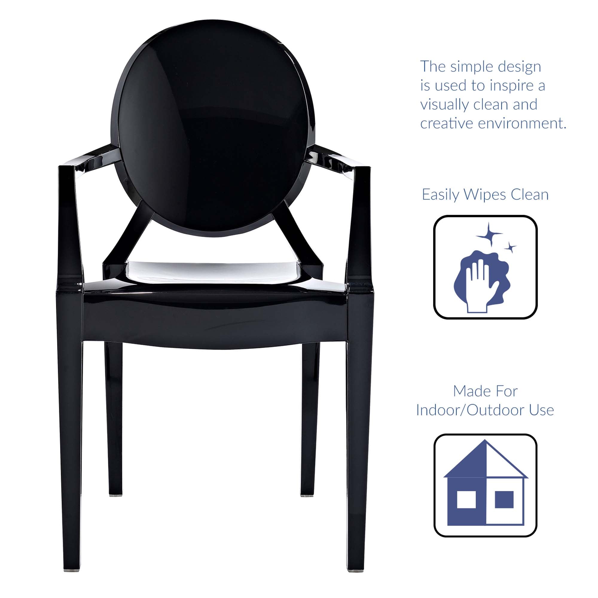 Casper Dining Armchair - Clear