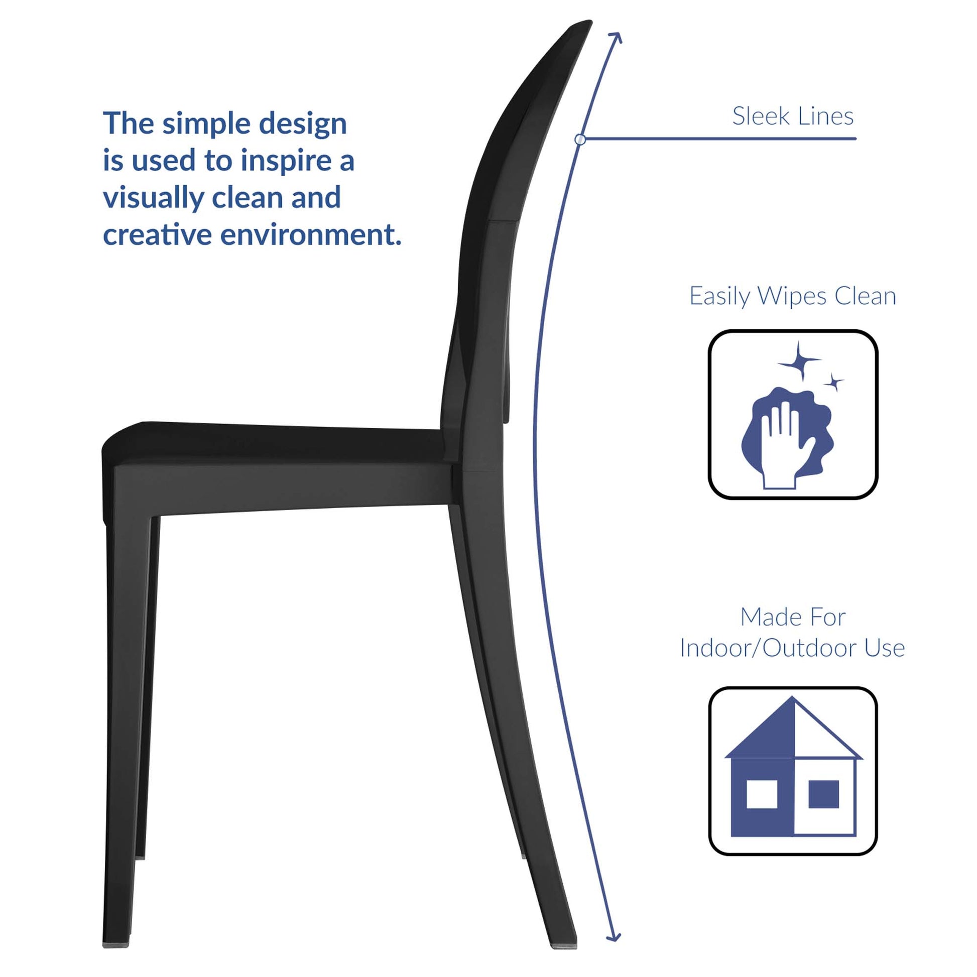 Casper Dining Side Chair - Clear